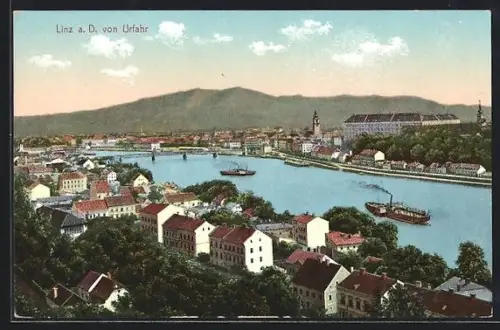 AK Linz a. D., Blick von Urfahr