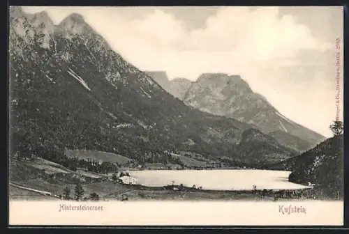 AK Kufstein /Hintersteinersee, Panoramaansicht mit Bergen