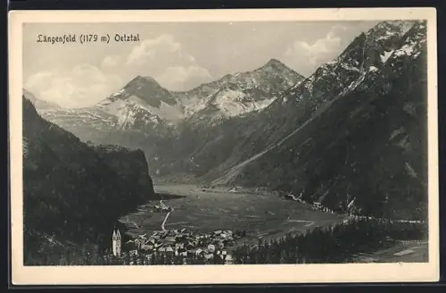 AK Längenfeld /Ötztal, Ortsansicht aus der Vogelschau