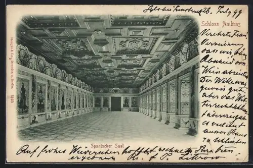 AK Innsbruck, Schloss Ambras, Spanischer Saal