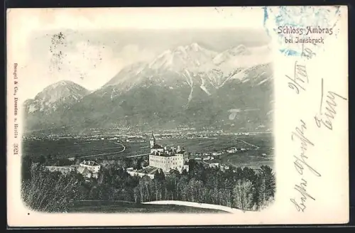AK Innsbruck, Blick zum Schloss Ambras