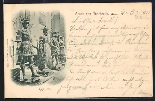 AK Innsbruck, Figuren in der Hofkirche