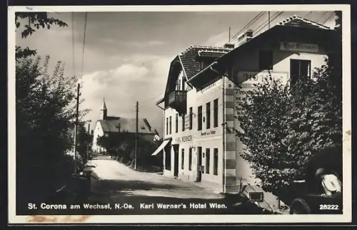 AK St. Corona am Wechsel, Karl Werners Hotel Wien