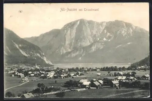 AK Alt-Aussee, Ortsansicht mit Trisselwand