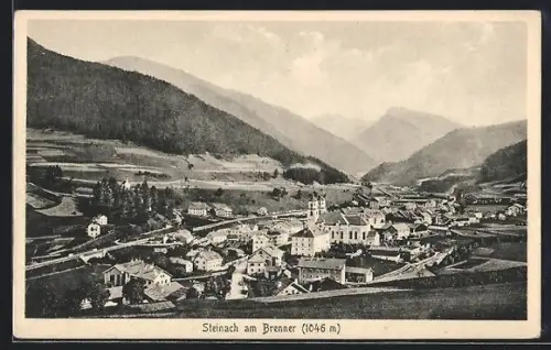 AK Steinach am Brenner, Ortsansicht mit Kirche
