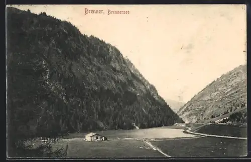 AK Brenner /Brennersee, Panorama mit See