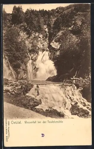 AK Aldrans, Oetztal, Wasserfall bei der Teufelsmühle