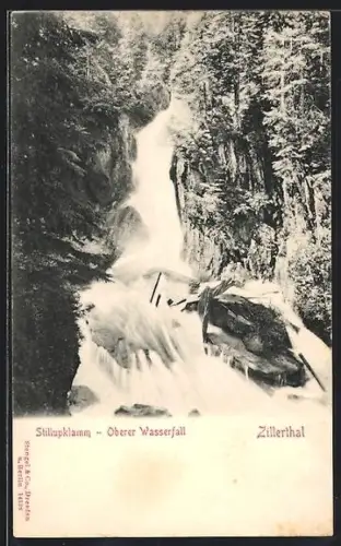 AK Mayrhofen /Zillerthal, Stillupklamm, Oberer Wasserfall