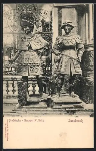 AK Innsbruck, Hofkirche, Gruppe IV links, Statuen
