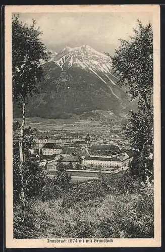 AK Innsbruck, Panorama mit Brandjoch