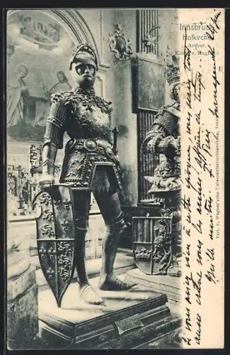 AK Innsbruck, Hofkirche, Statue König Arthur