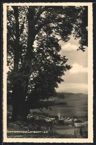 AK Lembach /O.Ö., Panorama mit Kirche