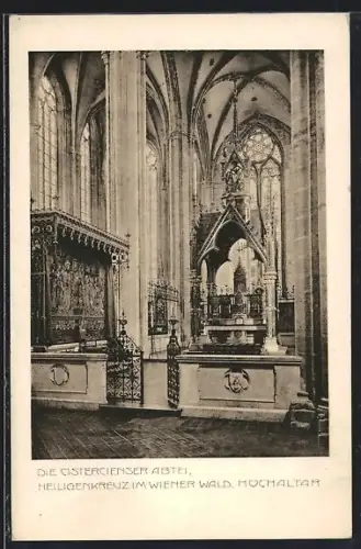 AK Heiligenkreuz im Wiener Wald, Hochaltar der Zisterzienserabtei