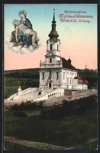 AK Wien, Grinzing, Wallfahrtskirche Maria-Schmerzen