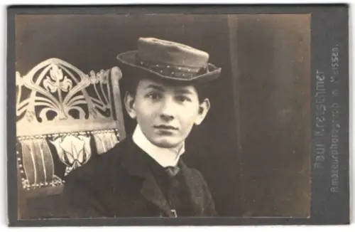Fotografie Paul Kretschmer, Meissen, Porträt eines jungen Mannes