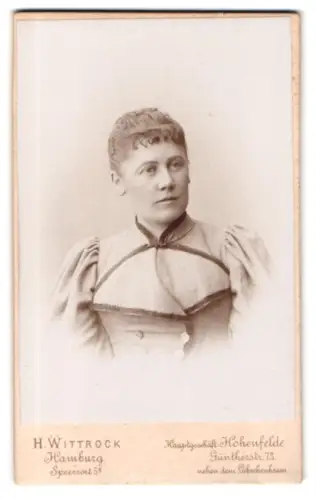 Fotografie H. Wittrock, Hamburg, Speersort 5, Elegantes Damenporträt