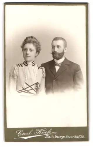 Fotografie Carl Koch, Hamburg, Neuer Wall 30, Porträt eines Paares