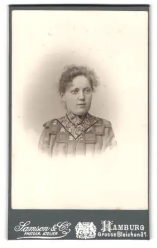 Fotografie Samson & Co, Hamburg, Grosse Bleichen 31, Porträt einer Frau