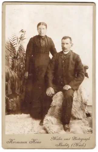 Fotografie Hermann Hene, Beelitz /Mark, Porträt eines Paares