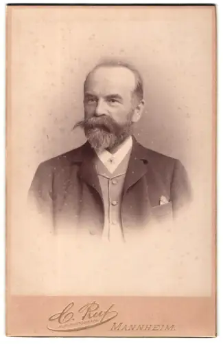 Fotografie C. Ruf, Mannheim, A. 2. 7., Porträt eines eleganten Herrn