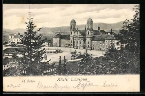 AK Einsiedeln, Blick zum Kloster