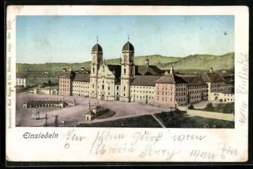 AK Einsiedeln, Blick zum Kloster