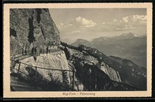 AK Rigi-First, Blick auf den Felsenweg