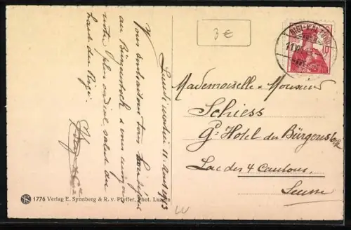 AK Rigi-First, Blick auf den Felsenweg