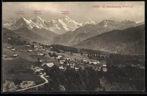 AK St. Beatenberg, Blick zum Ort