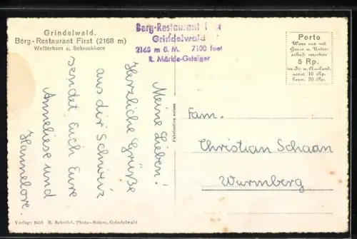 AK Grindelwald, Berg Restaurant First