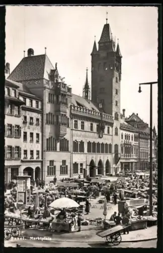 AK Basel, Stände auf dem Marktplatz
