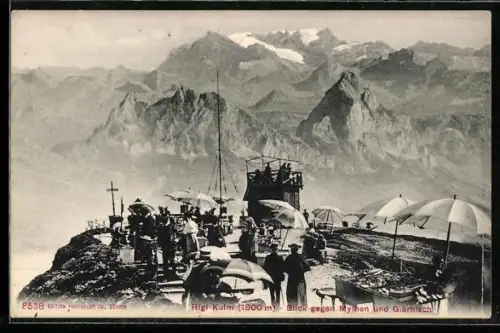 AK Rigi-Kulm, Blick gegen Mythen und Glärnisch