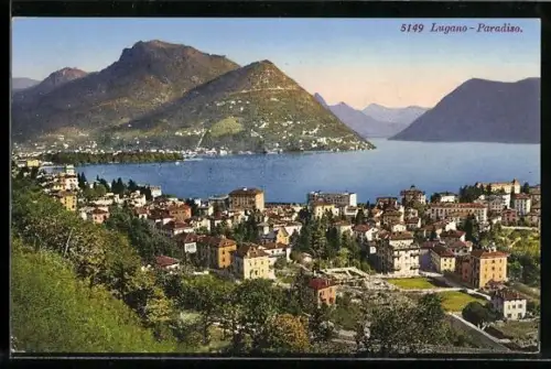 AK Lugano-Paradiso, Teilansicht