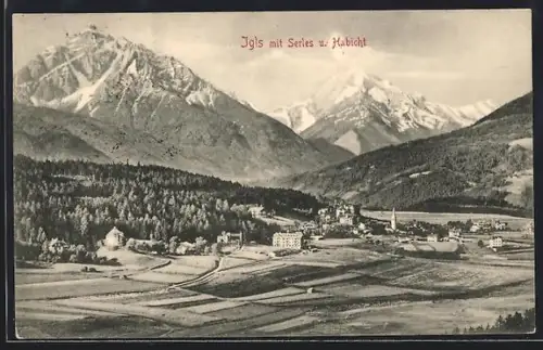 AK Igls, Panorama mit Serles & Habicht