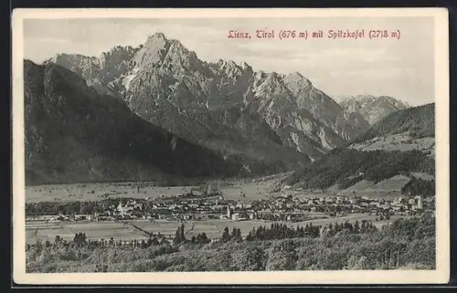 AK Lienz /Tirol, Teilansicht mit Spitzkofel