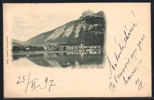 AK Alt-Aussee, Panorama mit Loser