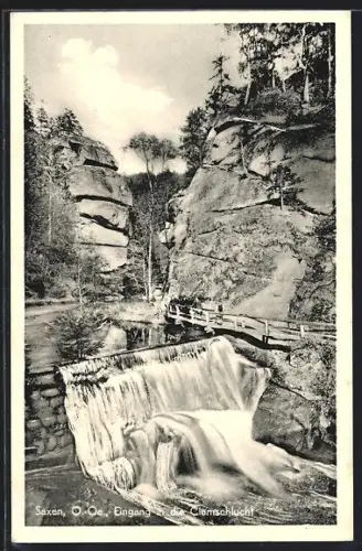 AK Saxen /O.-Oe., Eingang in die Clamschlucht