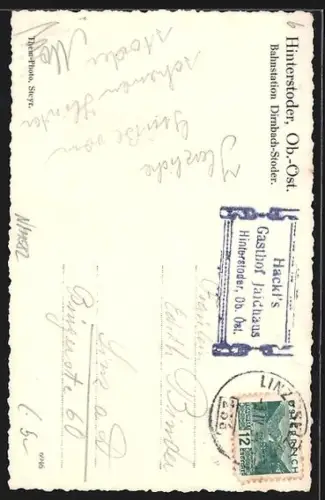 AK Hinterstoder /Ob.-Öst., Bahnhof Dirnbach-Stoder, Ortspartie