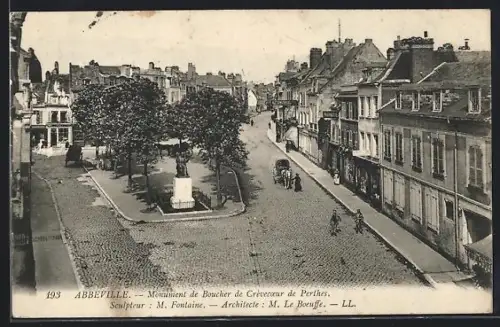 AK Abbeville, Monument de Boucherde Crèvecoeur de Perthes