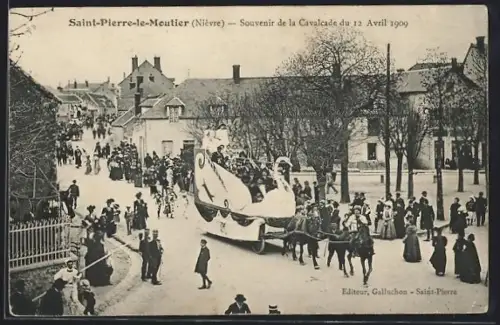 AK Saint-Pierre-le-Moutier /Nièvre, La Cavalcade 1909