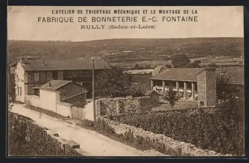 AK Rully /Saône-et-Loire, Fabrique de Bonneterie E.-C. Fontaine