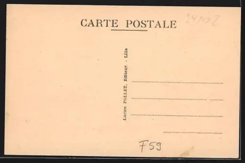 AK Bergues, Porte et Rue du Quai