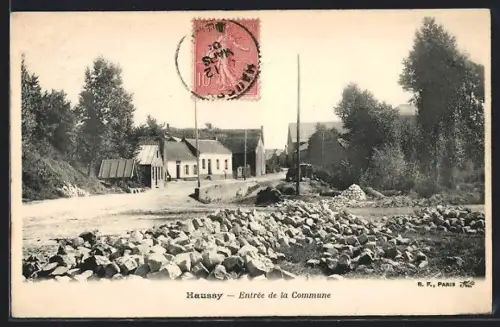 AK Haussy, Entrée de la Commune