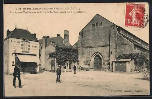 AK St-Philbert-de-Grand-Lieu /L.-Inf., Ancienne Église ou se trouve le Tombeau de St-Pilbert