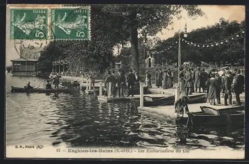 AK Enghien-les-Bains /S.-et-O., Les Embarcadères