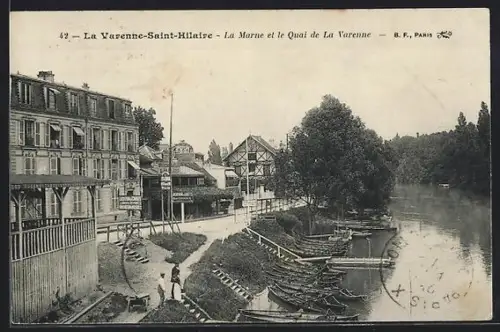 AK Saint-Maur-des-Fosses, La Marne et le Quai de La Varenne