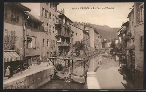 AK Annecy, Le Quai de l`Évêché