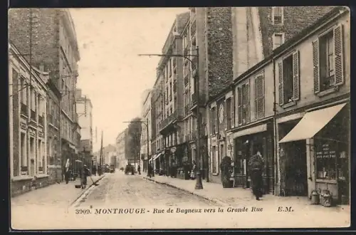 AK Montrouge, Rue de Bagneux vers la Grande Rue