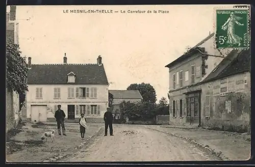 AK Le Mesnil-en-Thelle, Le Carrefou de la Place