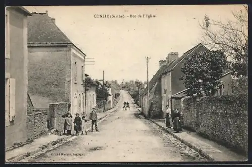 AK Conlie /Sarthe, Rue de l`Eglise